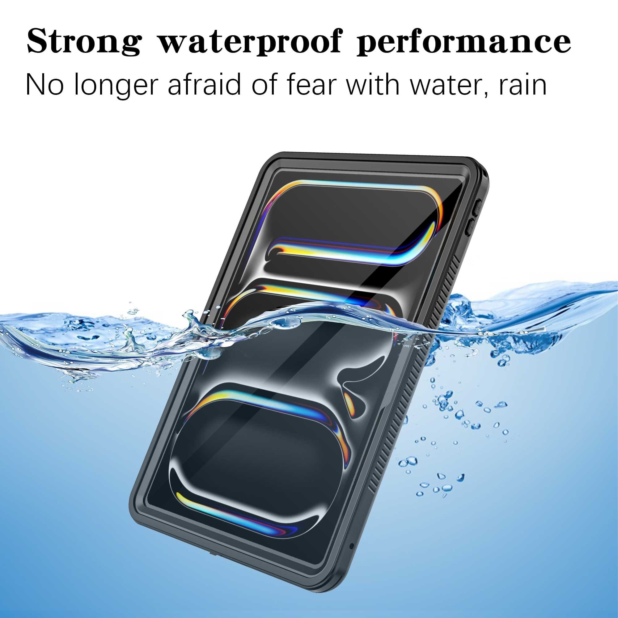 USP Apple iPad Pro (11") (M5/M4) (6th/5th Gen) WaterProof Case Black - IP68, Reliable Durable, Drop Protection, Pen Holder, 5 Years Warranty