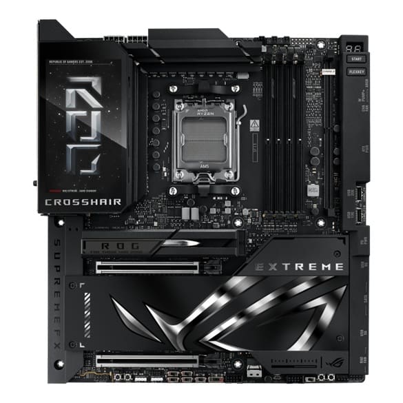 ASUS AMD ROG CROSSHAIR X870E EXTREME (AM5) E-ATX Motherboard, DDR5 256GB, PCIe 5.0, 5x M.2, 10GbE + 5GbE LAN, Wi-Fi 7, USB4, 2x PCIe 5.0 x16, 4x SATA