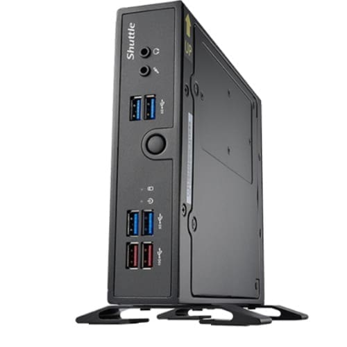 Shuttle XH810 + PCM31 Barebone Processor U300, 2x DDR5, 2x M.2 2280, HDMI, DP, VGA, COM, 2 x LAN, (5G LTE optional), 90W, fanless, 12V optional