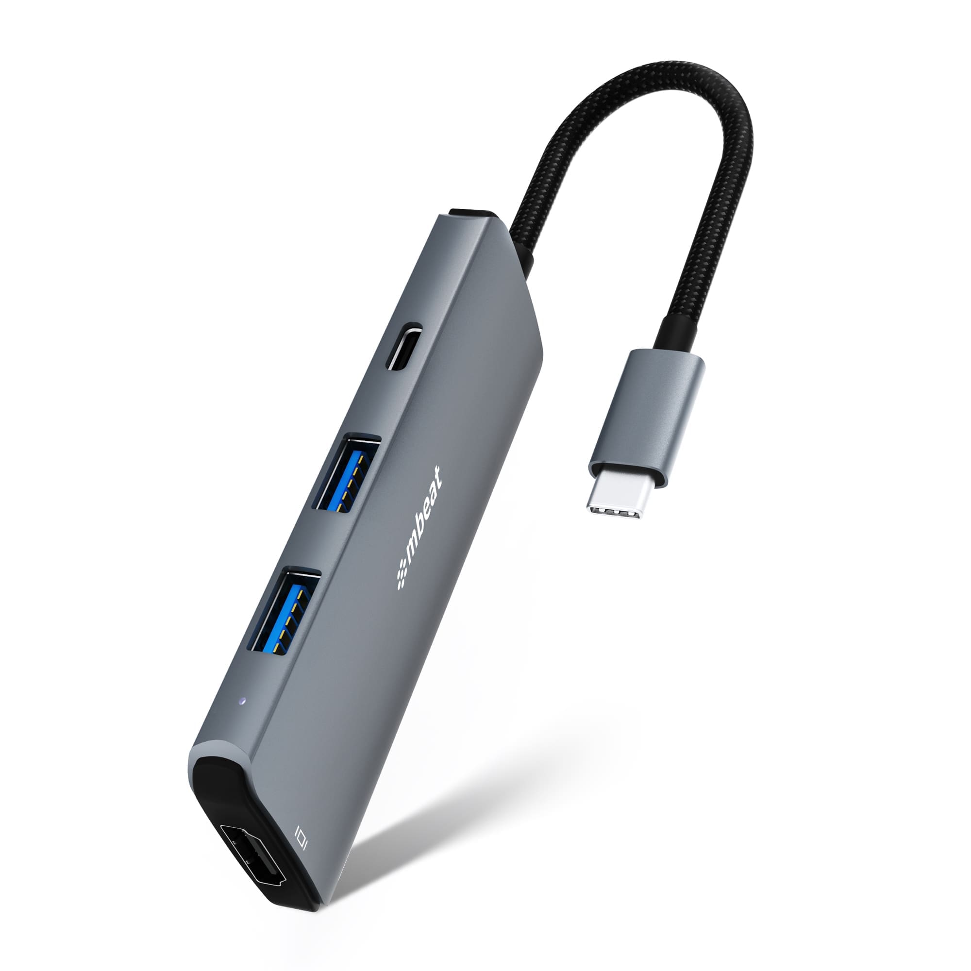 mbeatĀ® Elite 7-in-1 Multifunction USB-C 3.2 Hub with 8K HDMI 100W Pass Through - 1x HDMI, 2x USB-A 1x USB-C, 1x USB-C 100W Charging, 1x Micro-SD