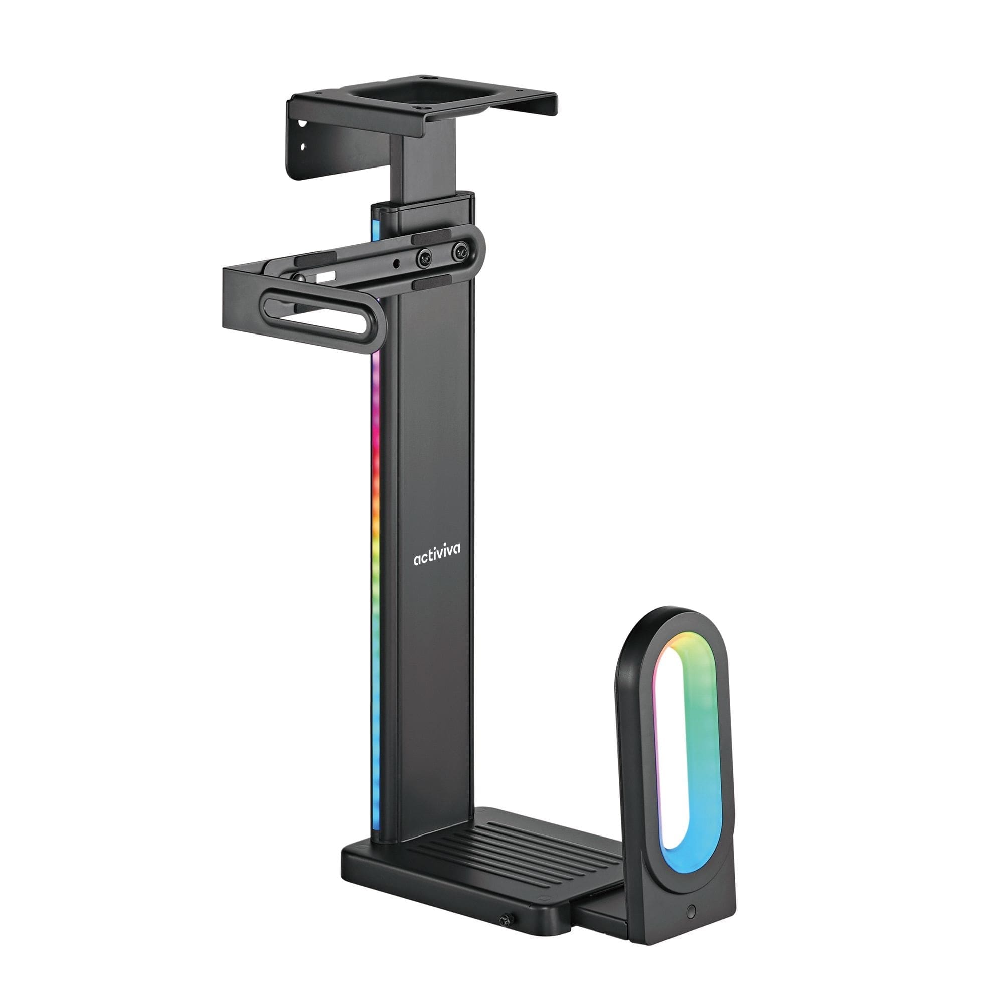 mbeatĀ® activiva RGB Ultra-Wide Adjustable Wall Under-Desk Gaming PC Mount Heavy-Duty Weight Capacity 20kg (LS)
