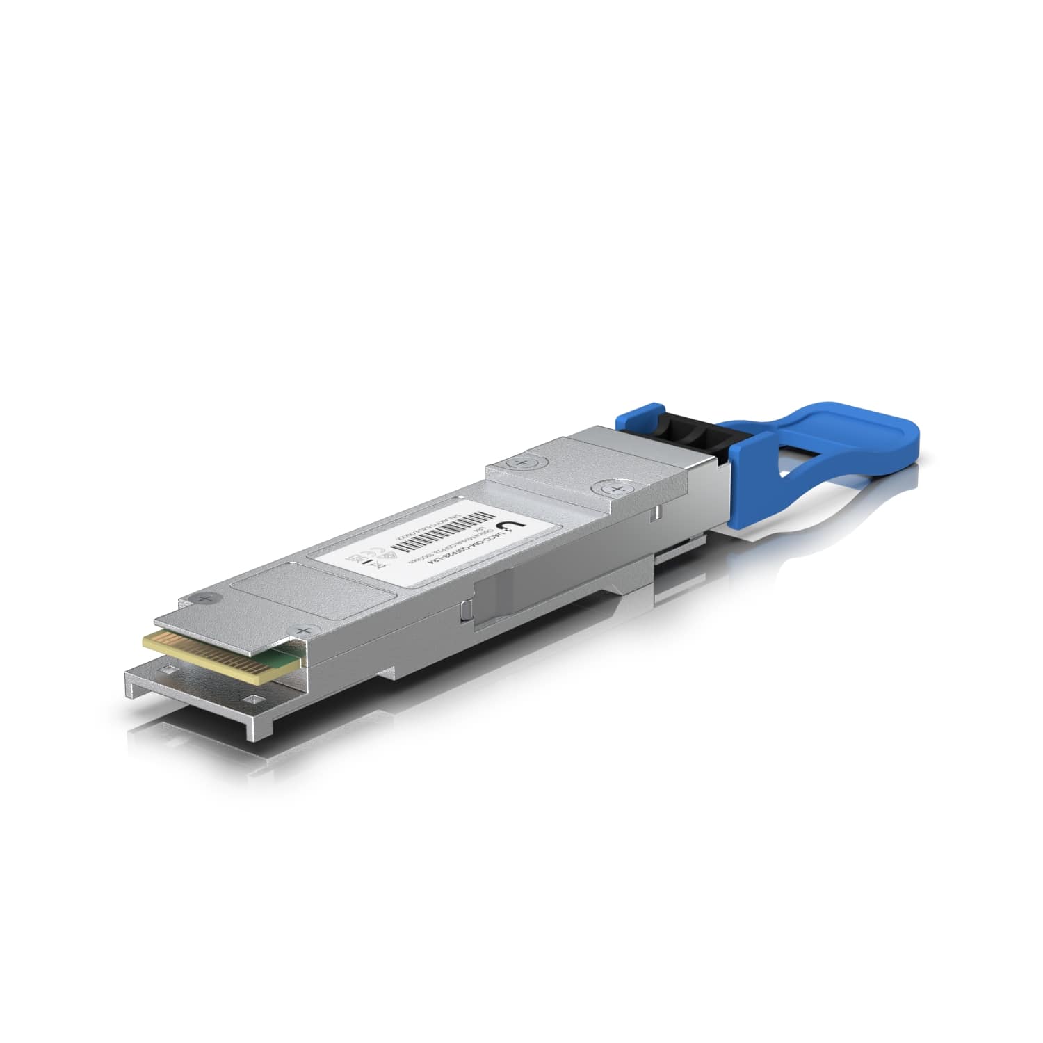 Ubiquiti 100G LR4 Single-Mode Optical Module, QSFP28 Transceiver, Supports 100G Connections, 10 Km Using Single-Mode Fiber, Duplex LC UPC Connector.