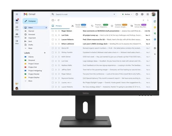 LENOVO ThinkVision E27-40 27" FHD IPS Monitor 1920x1080 16:9 4ms 100Hz Anti-glare Tilt Swivel Pivot Height Adjust VGA DP HDMI VESA 3yr WTY Black