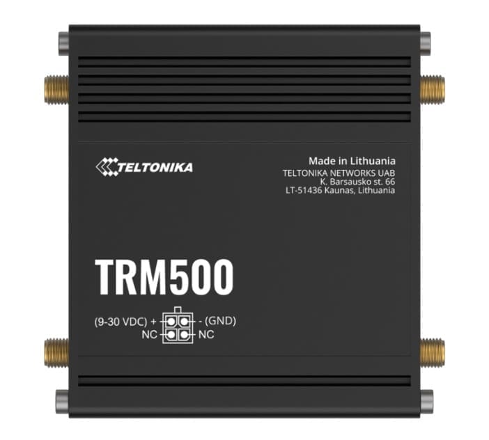Teltonika TRM500 Industrial Cellular Modem, 5G (3.4 Gbps) 4G (Cat19), with USB Type-C, PSU included